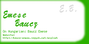 emese baucz business card